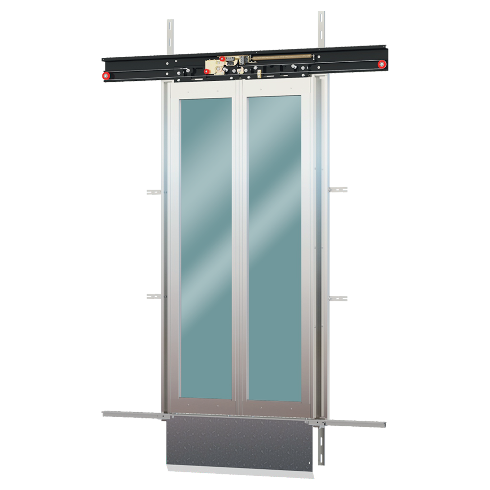 2 Panel Central Glass Floor Door