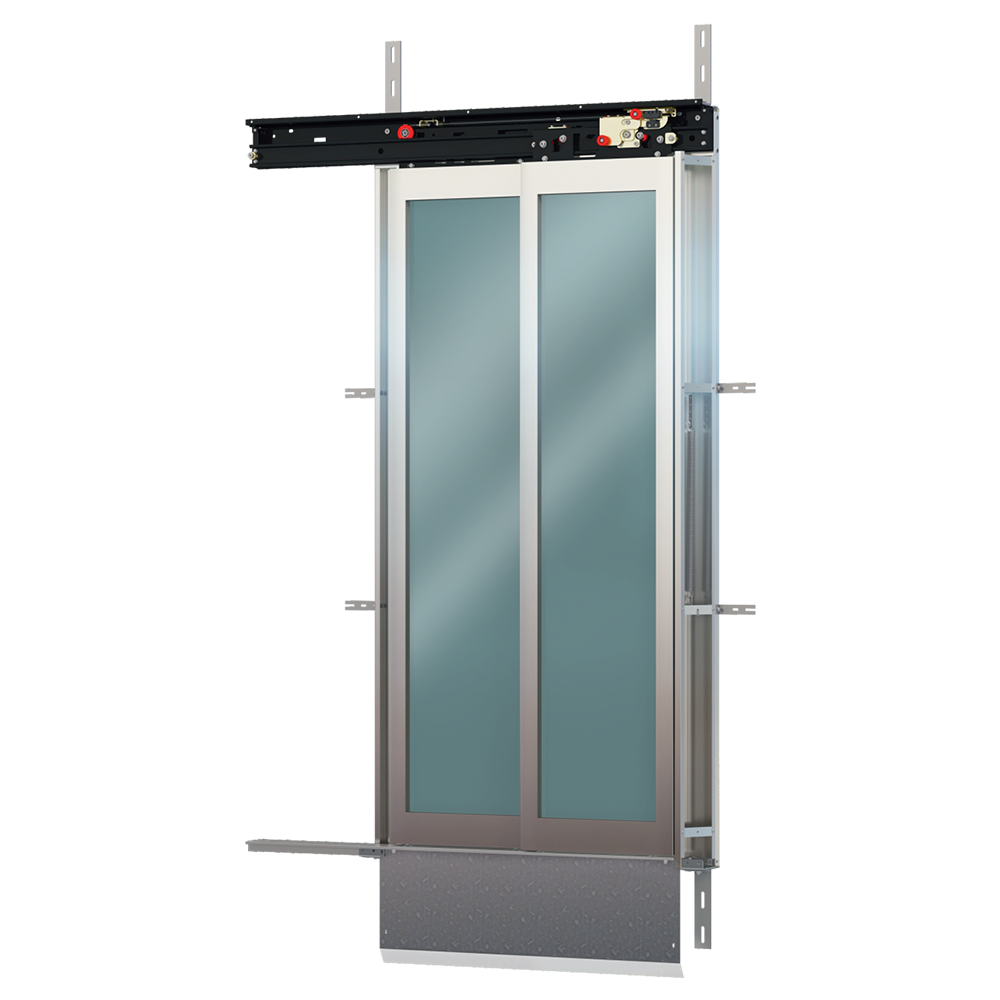2 Panel Telescopic Glass Landing Door