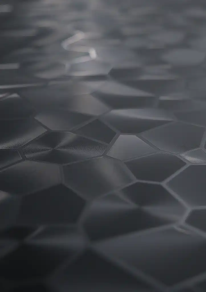 لوح ستانلس ستيل ديكوري Hexagon