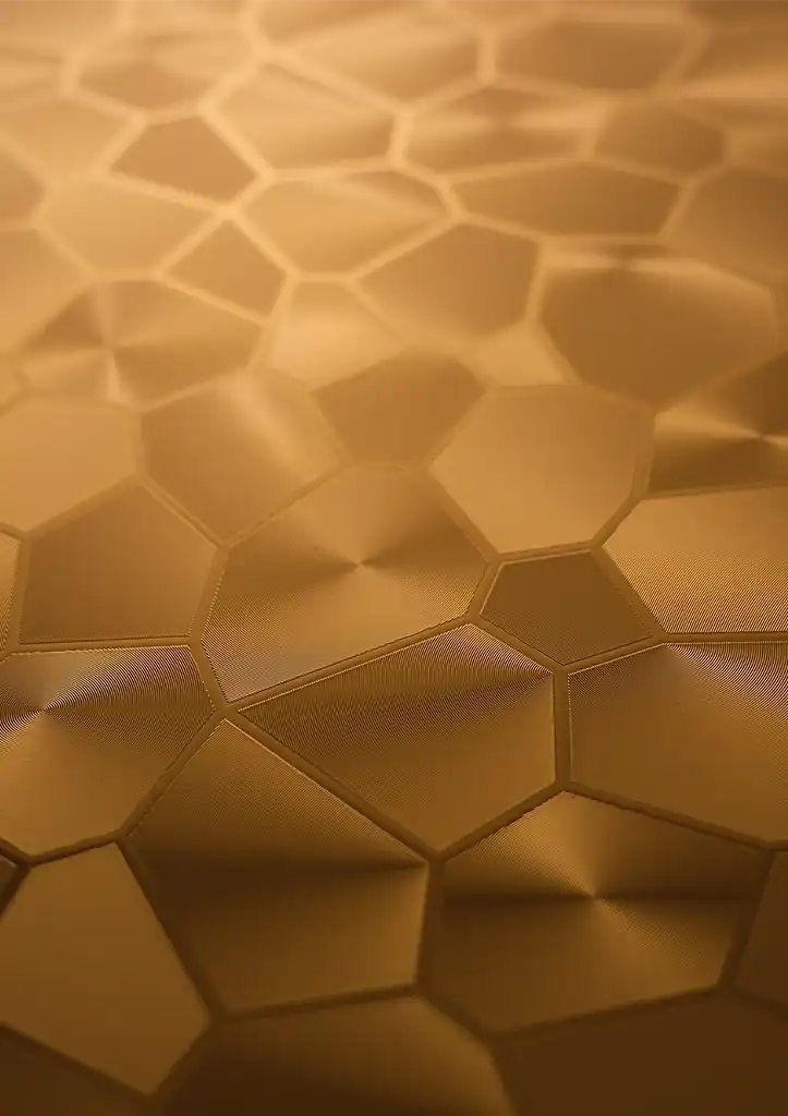 لوح ستانلس ستيل ديكوري Hexagon